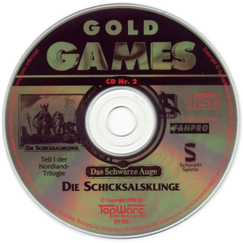 Media for Gold Games (DOS): Disc 2/15: Das Schwarze Auge 1: Die Schicksalsklinge