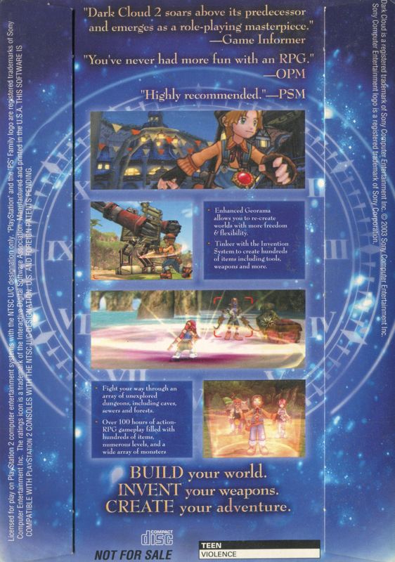 Dark Cloud 2 cover or packaging material MobyGames