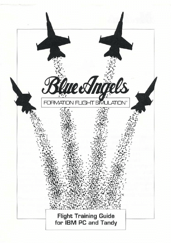 Manual for Blue Angels: Formation Flight Simulation (DOS) (5.25" Disk release): Front
