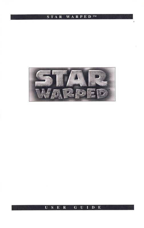 Manual for Star Warped (Macintosh and Windows and Windows 3.x): Front