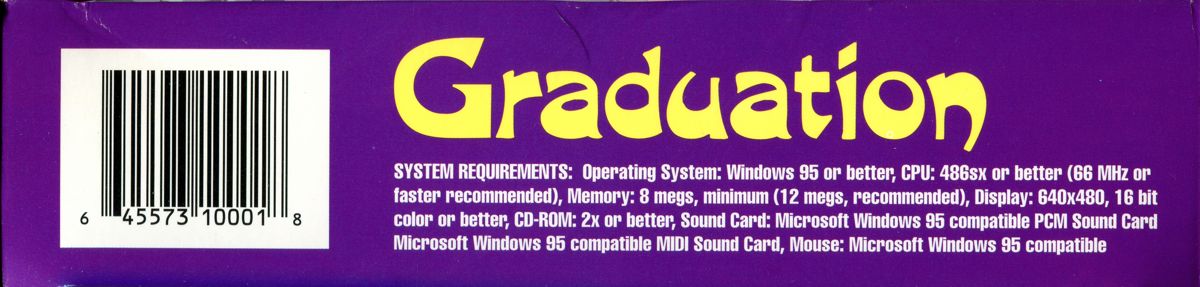 Spine/Sides for Graduation for Windows 95 (Windows): Bottom