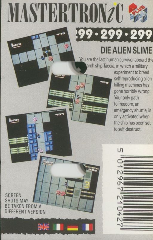 Back Cover for Die Alien Slime (ZX Spectrum)