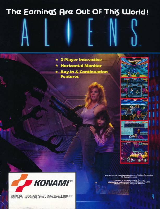 Front Cover for Aliens (Arcade)