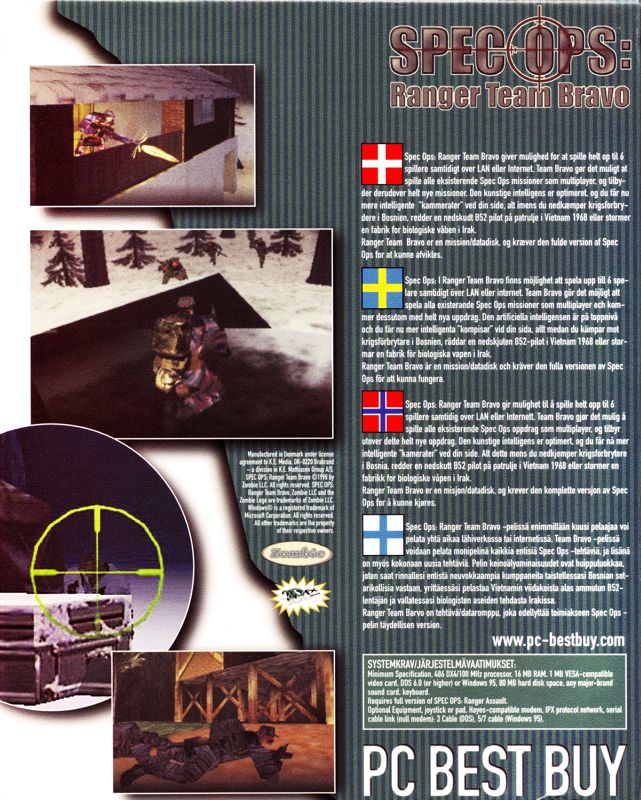 Back Cover for Spec Ops: Ranger Team Bravo (Windows) (PC Best Buy release)