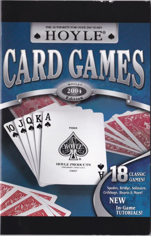 Manual for Card Games: Hoyle 2004 Edition (Windows): Front
