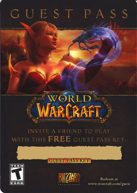 Advertisement for World of WarCraft: Mists of Pandaria (Collector's Edition) (Macintosh and Windows): Guess Pass WoW - Front