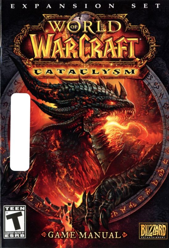 Manual for World of WarCraft: Cataclysm (Collector's Edition) (Macintosh and Windows): Front