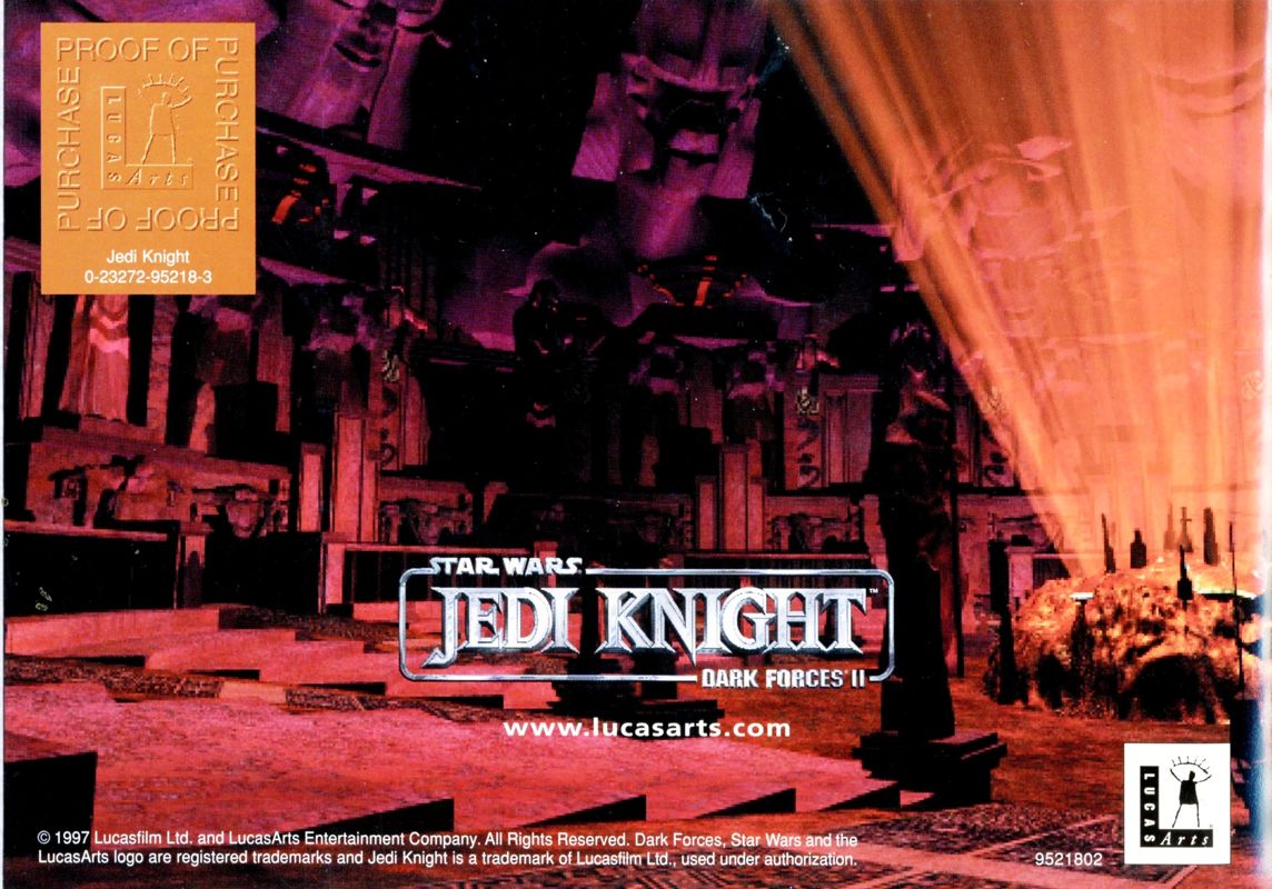 Manual for Star Wars: Jedi Knight - Dark Forces II (Windows): Back