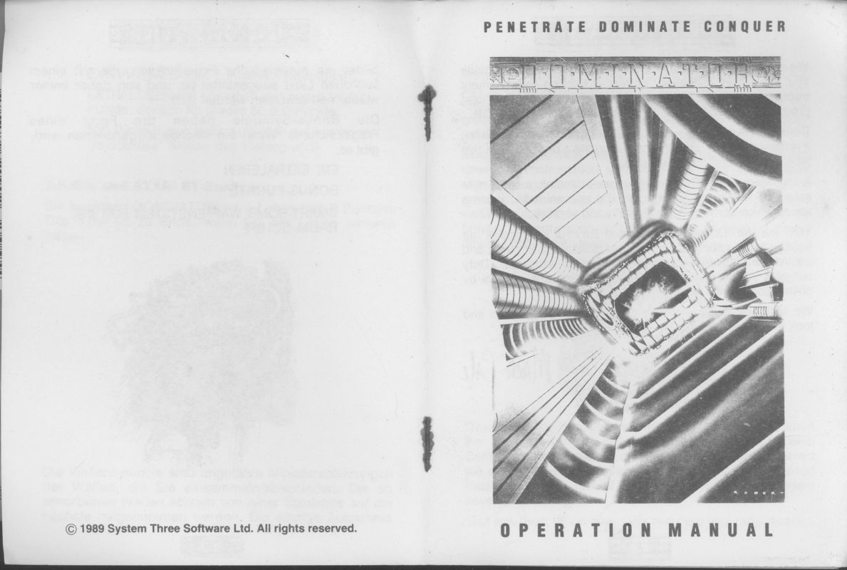 Manual for Dominator (ZX Spectrum)