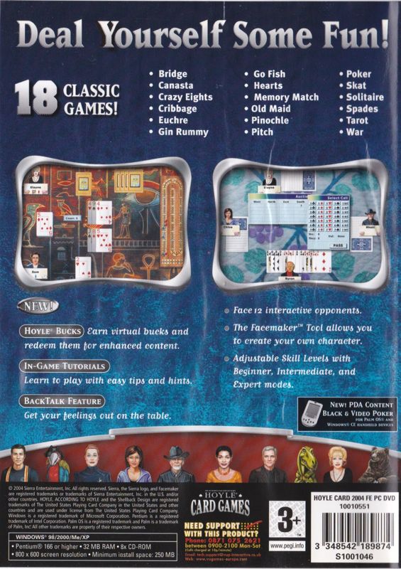 Back Cover for Card Games: Hoyle 2004 Edition (Windows)