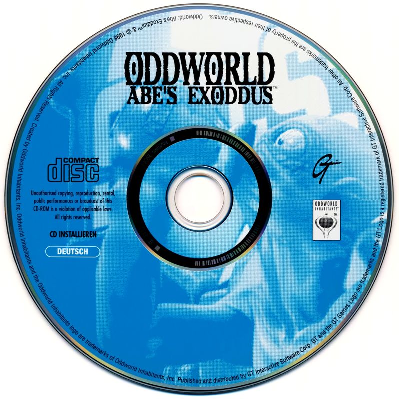 Media for Oddworld: Abe's Exoddus (Windows) (GT Replay release): Install CD