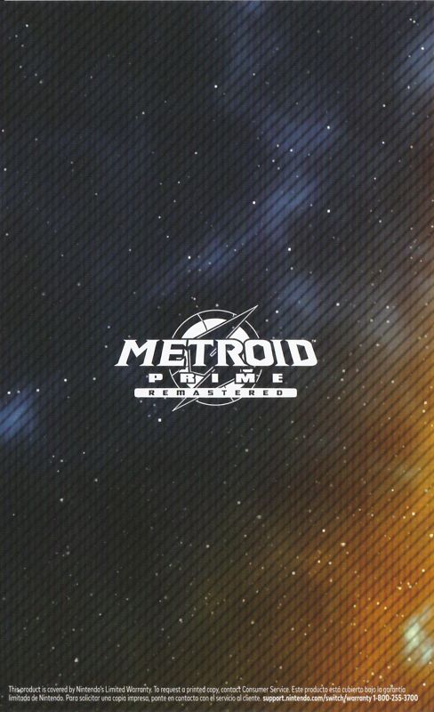 Inside Cover for Metroid Prime: Remastered (Nintendo Switch): Alternate Back Cover