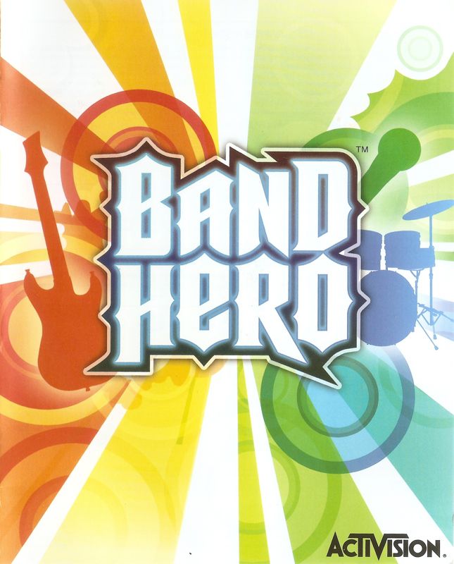 Manual for Band Hero (PlayStation 3): Front