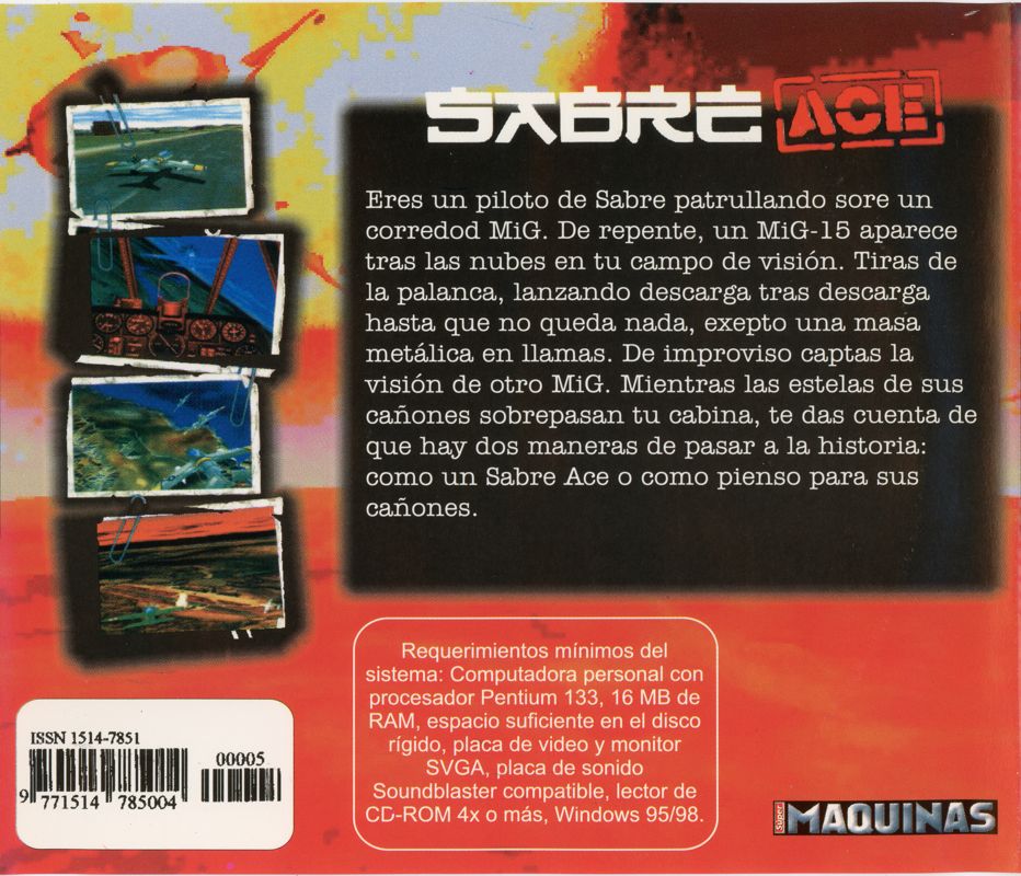 Sabre Ace: Conflict Over Korea cover or packaging material - MobyGames