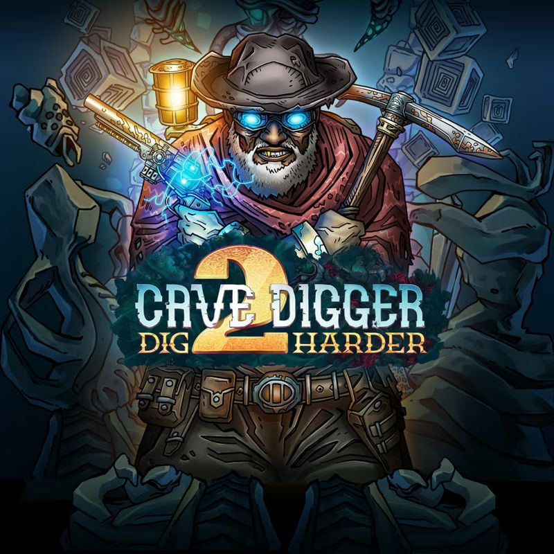 Front Cover for Cave Digger 2: Dig Harder (PlayStation 4 and PlayStation 5) (download release)
