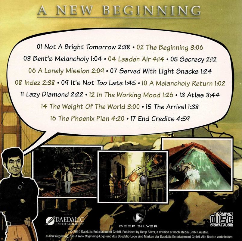 Other for A New Beginning (Windows) (Hammer Preis release): Soundtrack Sleeve - Back
