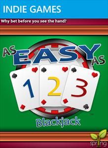 Front Cover for As Easy as 123 BlackJack (Xbox 360): XNA Indie release