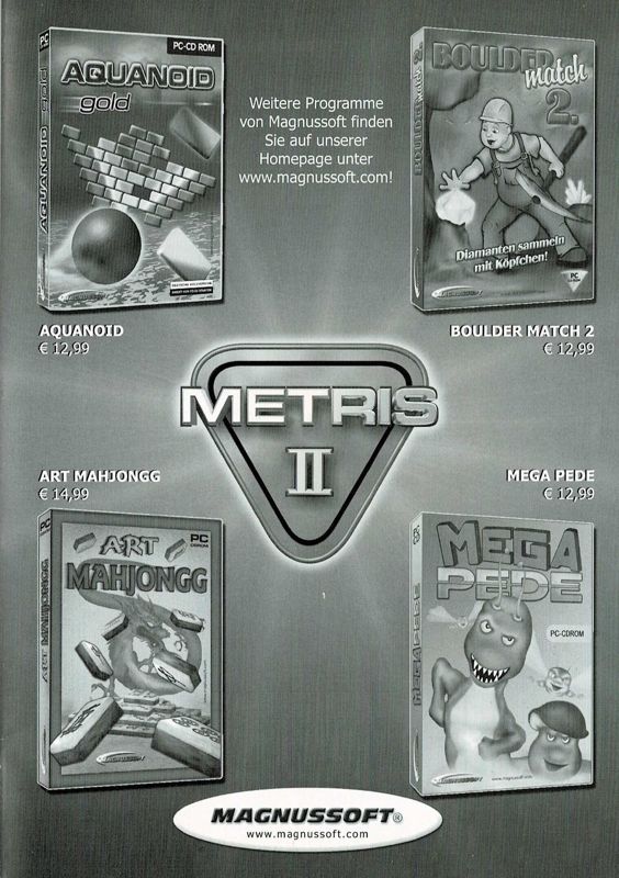 Inside Cover for Metris II (Windows): Right