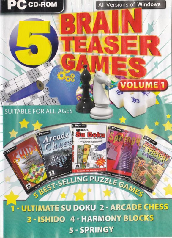 Front Cover for 5 Brain Teaser Games: Volume 1 (Windows)