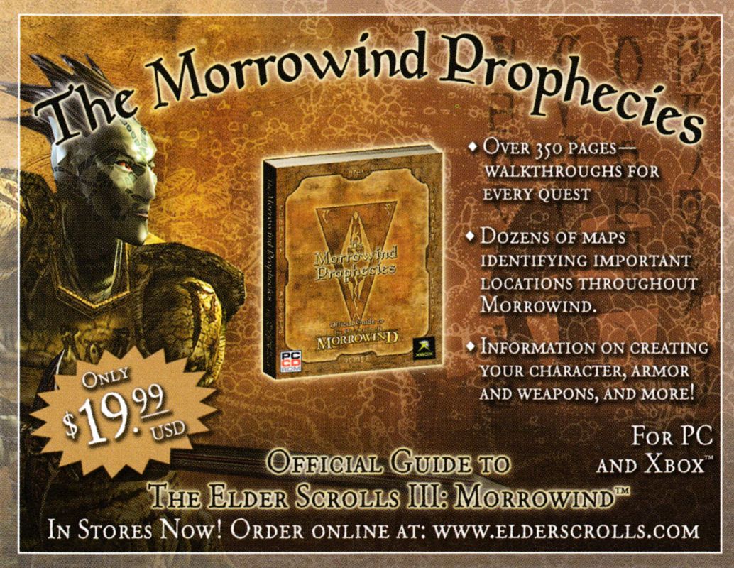 Other for The Elder Scrolls III: Morrowind (Xbox): Offer for official strategy guide