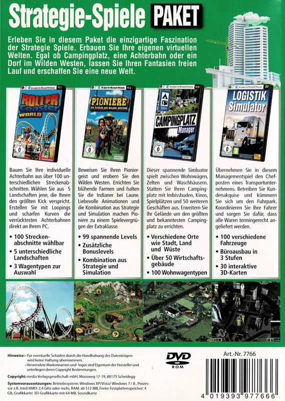 Back Cover for Strategie-Spiele Paket (Windows)