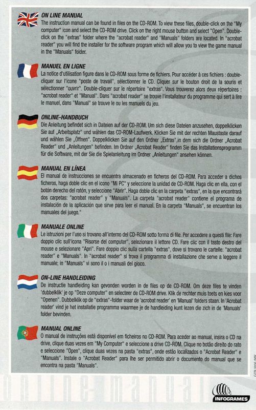 Manual for UEFA Manager 2000 (Windows) (Best of Infogrames release)