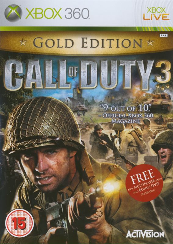 Front Cover for Call of Duty 3 (Gold Edition) (Xbox 360)