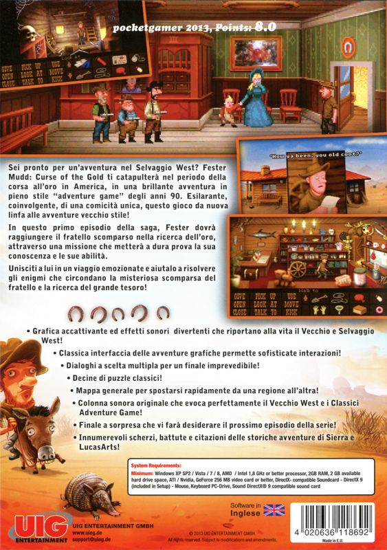Back Cover for Fester Mudd: Curse of the Gold - Episode 1 (Windows)