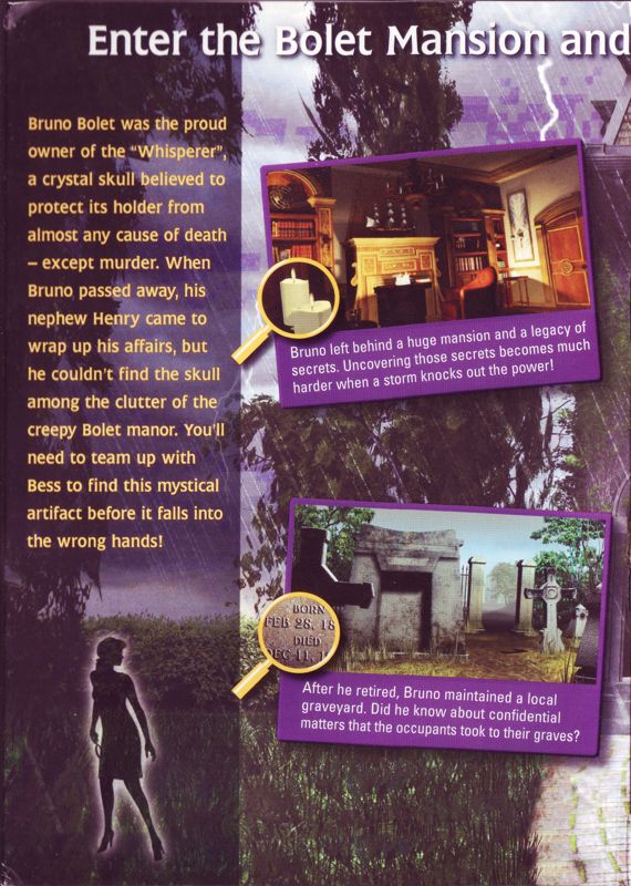 Inside Cover for Nancy Drew: Legend of the Crystal Skull (Windows): Left