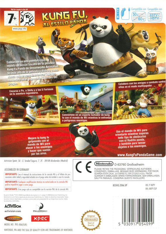 Kung Fu Panda cover or packaging material MobyGames