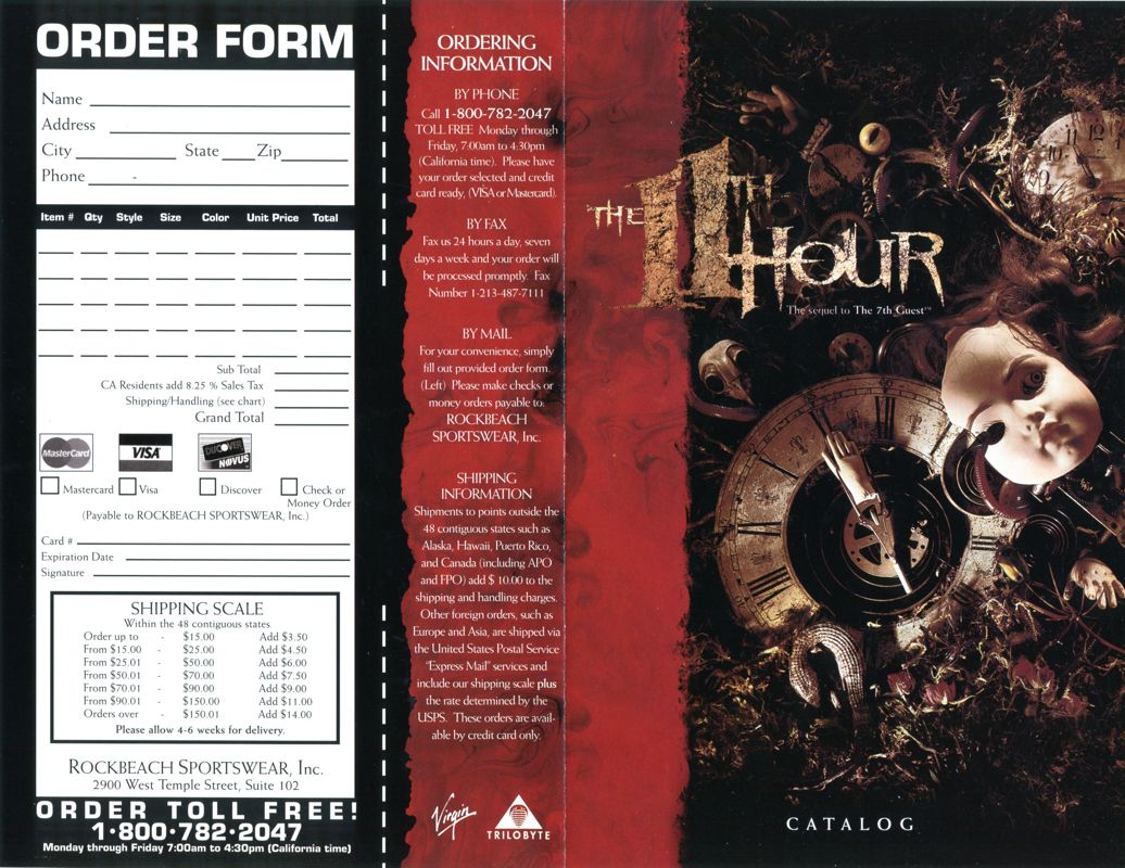 Advertisement for The 11th Hour (DOS): Catalog Front