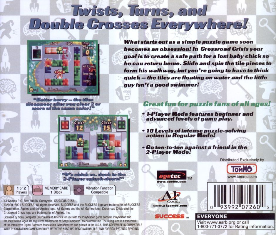 Back Cover for Crossroad Crisis (PlayStation)