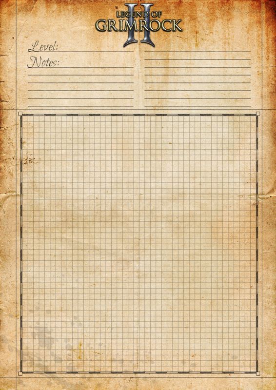 Map for Legend of Grimrock II (Macintosh and Windows) (GOG release): Blank Map Sheet