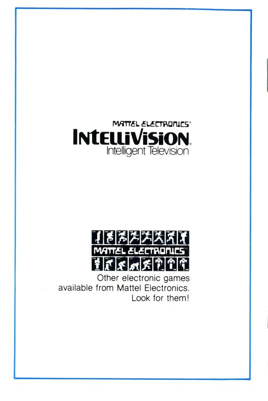 Manual for Night Stalker (Intellivision): Back