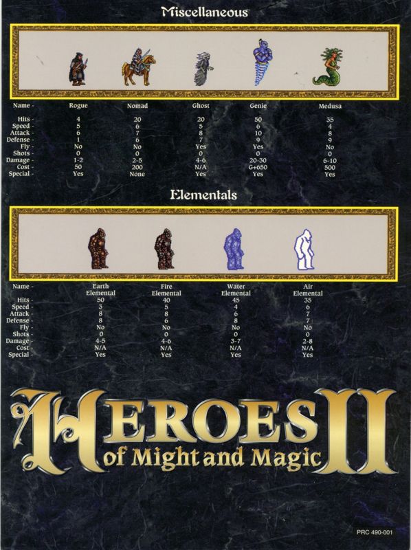 Reference Card for Heroes of Might and Magic II: The Succession Wars (DOS and Windows): Tech Tree - 01