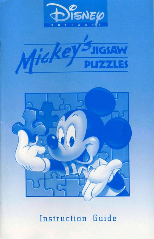 Manual for Mickey's Jigsaw Puzzles (DOS): Front