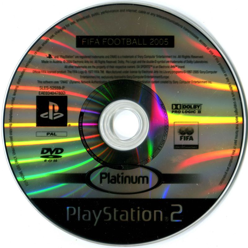 Media for FIFA Soccer 2005 (PlayStation 2) (Platinum release)