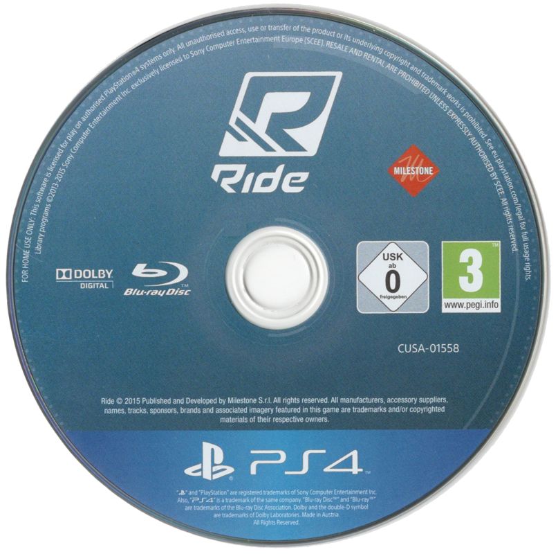 Media for Ride (PlayStation 4)