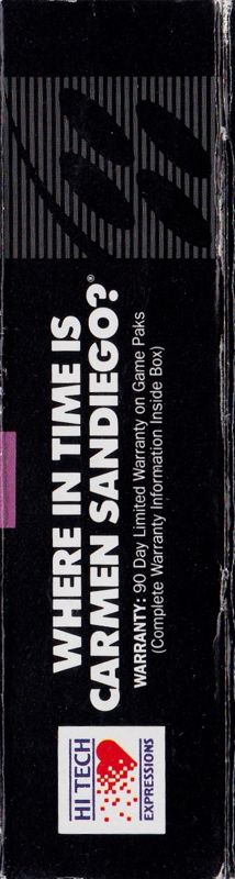Other for Where in Time Is Carmen Sandiego? (SNES) (Bundled /w Encyclopedia): Game Box - Spine - Right