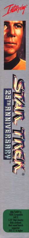 Spine/Sides for Star Trek: 25th Anniversary (DOS) (5.25" Floppy Disk release): Left