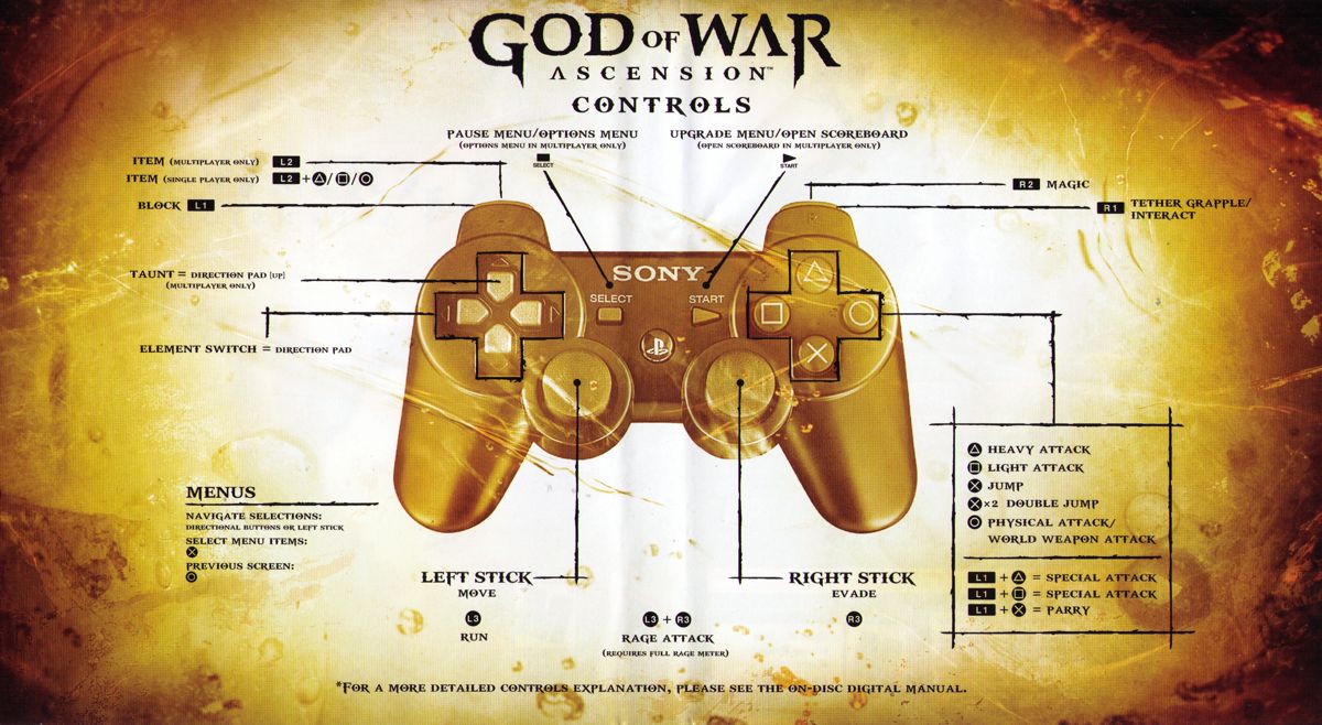 Inside Cover for God of War: Ascension (PlayStation 3)