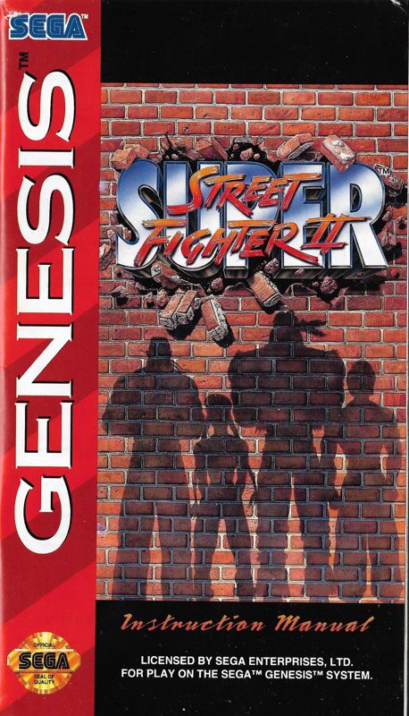 Manual for Super Street Fighter II (Genesis): Front