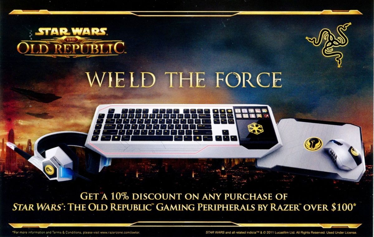Advertisement for Star Wars: The Old Republic (Collector's Edition) (Windows): Razor