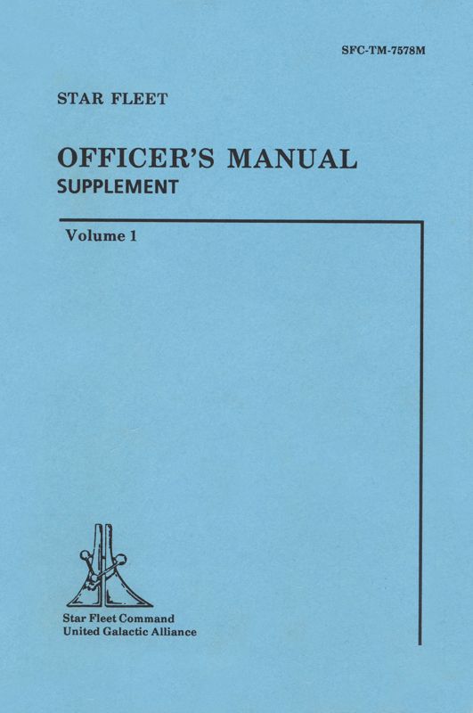 Manual for Star Fleet I: The War Begins! (Macintosh): Officers Manual Supplement