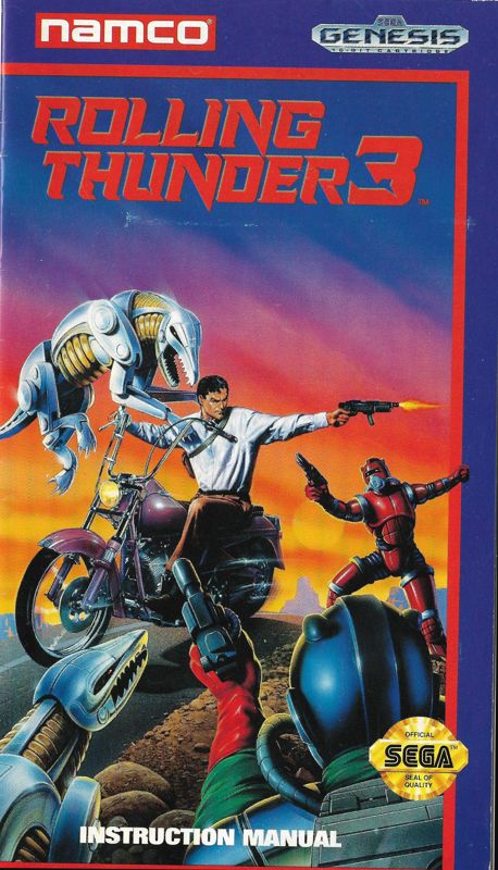 Manual for Rolling Thunder 3 (Genesis): Front