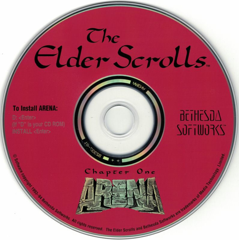 Media for The Elder Scrolls: Arena (DOS) (1997 re-edition)