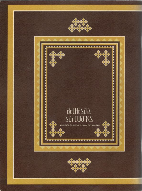 Manual for The Elder Scrolls: Arena (DOS) (1997 re-edition): Back