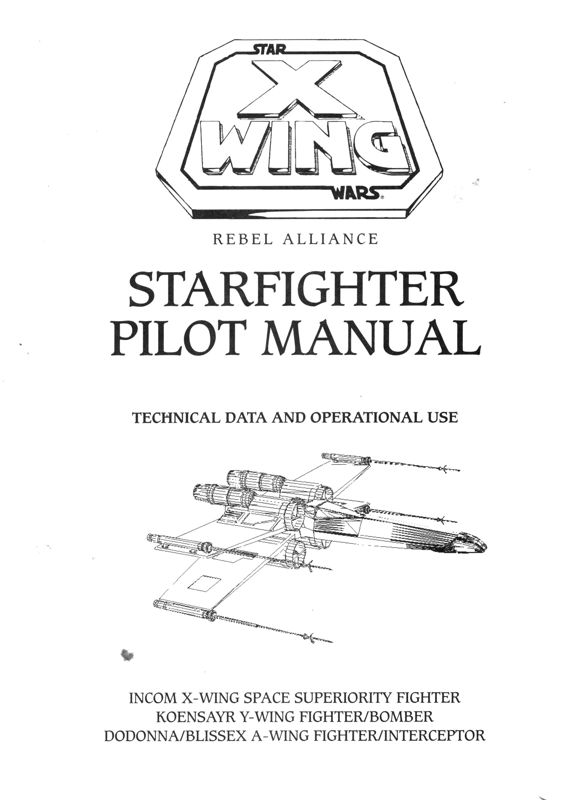 Manual for Star Wars: X-Wing (DOS): Front