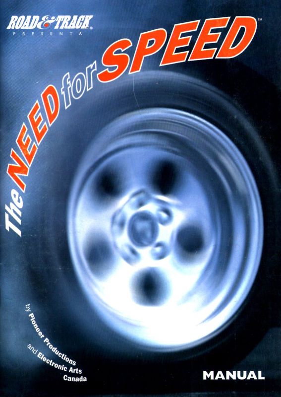 Manual for The Need for Speed (DOS): Front