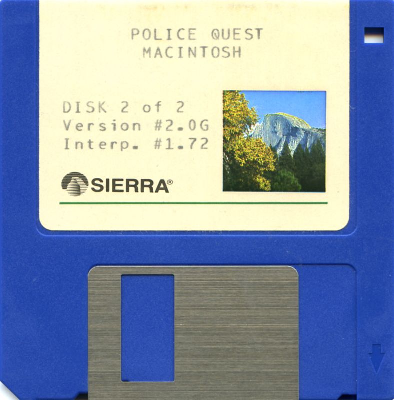 Media for Police Quest: In Pursuit of the Death Angel (Macintosh): disk 2/2 front